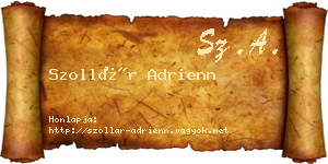 Szollár Adrienn névjegykártya
